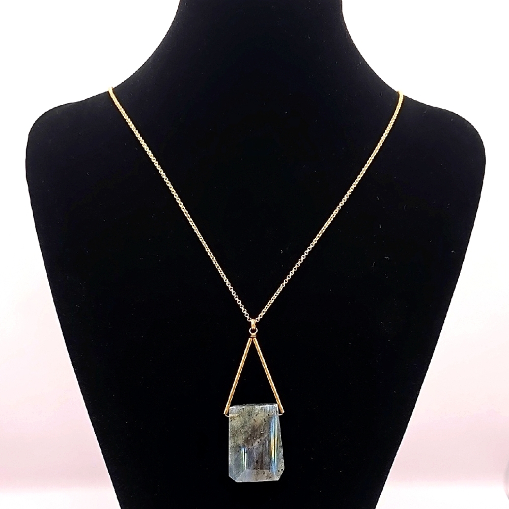 Vintage Labradorite Goldtone Necklace